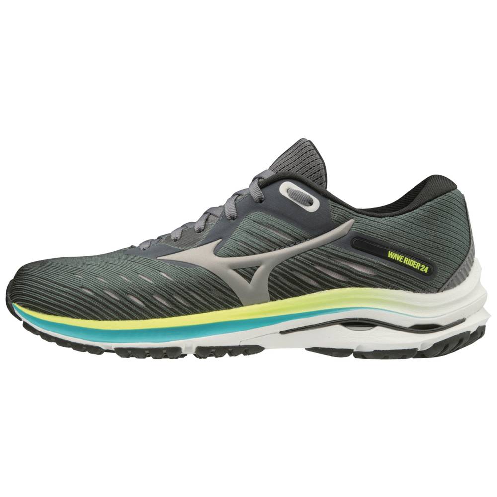 Mizuno Women's Wave Rider 24 Running Shoes deep Green (411228-HED)